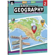 Shell Education 180 Days of Geography Resource Printed Book