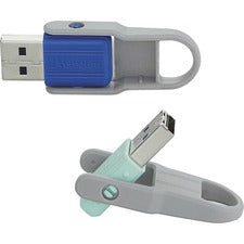 Verbatim 32GB Store 'n' Flip USB Flash Drive - 2pk - Blue, Mint