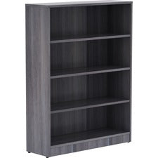 Lorell Weathered Charcoal Laminate Bookcase