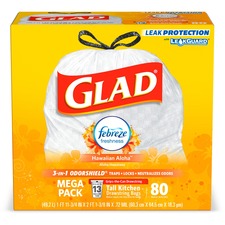 Glad OdorShield Tall Kitchen Drawstring Trash Bags