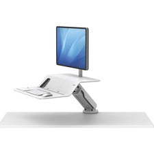 Fellowes Lotus™ RT Sit-Stand Workstation White Single