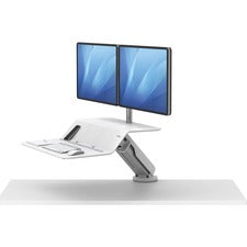 Fellowes Lotus&trade; RT Sit-Stand Workstation White Dual