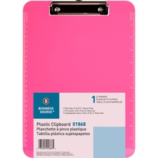 Business Source Transparent Plastic Clipboard