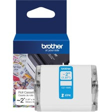 Brother Genuine CZ-1005 continuous length ~ 2 (1.97") 50 mm wide x 16.4 ft. (5 m) long label roll featuring ZINK&reg; Zero Ink technology