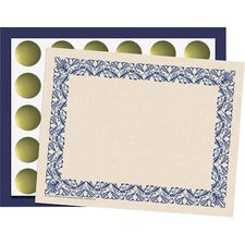 Flipside Art Deco Blue Border Certificate Pack