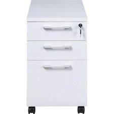 Boss Simple System Mobile Pedestal Box/Box/File, White