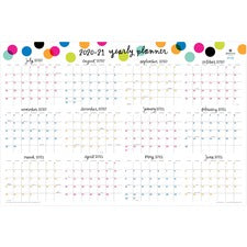 Blue Sky Ampersand Dots Laminated Wall Calendar