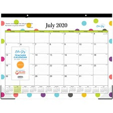 Blue Sky Teacher Dots Design Desk Pad