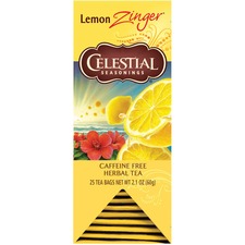 The Hain Celestial Tea, Herbal Lemon Zinger, 25/Box