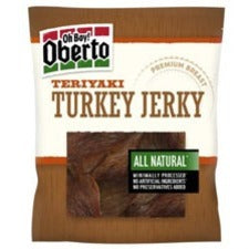 Oberto All-Natural Teriyaki Turkey Jerky, 3.25-Ounce Bags (Pack Of 8)