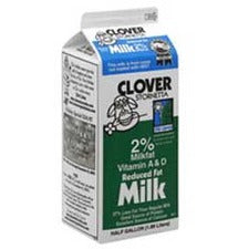 Clover 2% Milk 1/2 Gallon (Local Delivery Only)
