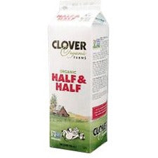 Clover Organic Half & Half 1Qt (Local Delivery Only)