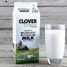 Clover Organic 2% Milk Half Gallon. (Local Delivery Only)