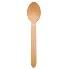 Eco-gecko Compostable Wooden Spoons 1000/Ctn, 6.5 Inch