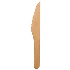 Eco-gecko Compostable Wooden Knives 1000/Ctnctn, 6.5 Inch