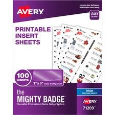Avery&reg; Inkjet Print Laser/Inkjet Badge Insert