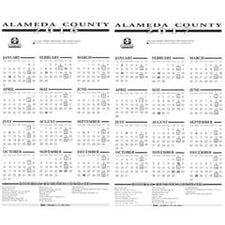 Custom 2-Side Alameda County Calendar,18X25, 5/Pk