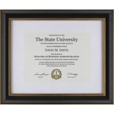 DAX Gold Accent Wood Document Frame