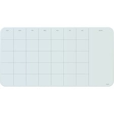 U Brands Magnetic Glass Dry-erase Monthly Board