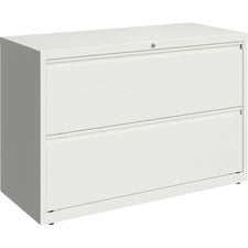 Lorell 42" White Lateral File - 2-Drawer