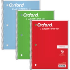 Oxford Wide Rule 1-Subject Spiral Notebook