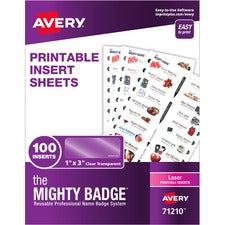 Avery&reg; Laser Print Laser/Inkjet Badge Insert