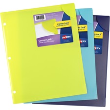 Avery&reg; Corner Lock Plastic Folders