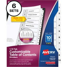 Avery&reg; Customizable Table of Contents Dividers