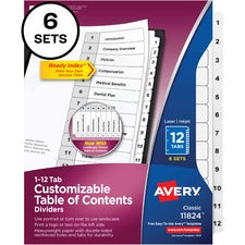 Avery&reg; Customizable Table of Contents Dividers