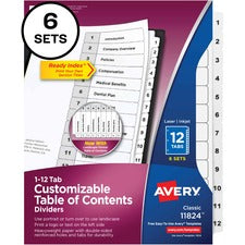 Avery® Customizable Table of Contents Dividers