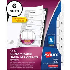 Avery® Ready Index Binder Dividers - Customizable Table of Contents