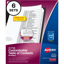 Avery&reg; Ready Index Binder Dividers - Customizable Table of Contents