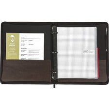 Samsill Vintage Round Ring Zipper Binder