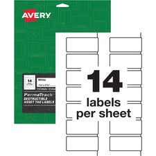 Avery&reg; PermaTrack Destructible Asset Tag Labels