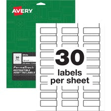 Avery&reg; PermaTrack Destructible Asset Tag Labels