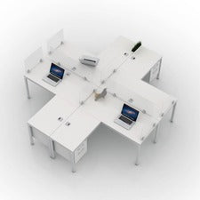 Boss Simple System 4-unit Desk