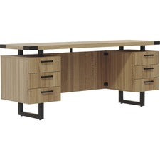 Mayline 66"x20" Mirella Free Standing Credenza - 6-Drawer