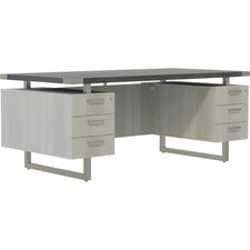 Mayline 72"x36" Mirella BBB/BBB Free Standing Desk - 6-Drawer
