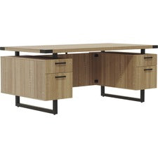 Mayline 66"x36" Mirella BF/BF Free Standing Desk - 4-Drawer
