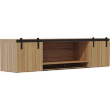 Safco 66" Mirella Wall-Mounted Hutch with Wood Doors