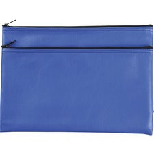 Business Source Carrying Case (Wallet) Money, Receipt, Office Supplies, Check - Blue