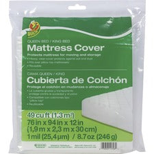 Duck Brand Queen/King Mattress Cover - Clear, 76 in. x 94 in. x 12 in.