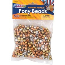 Pacon Metallic Pony Beads