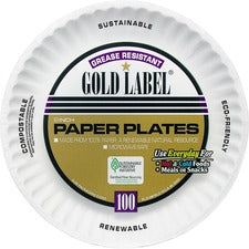 AJM Plates, Paper, 9"Dia, 1000/CT, White