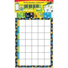 Trend Bold Strokes Calendar Bulletin Board Set