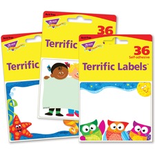 Trend Terrific Labels Friendly Faces Name Tags