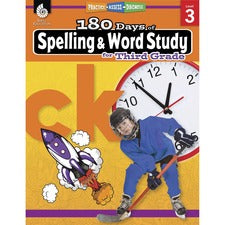 Shell Education 180 Days Spelling/Study Workbook Printed Book
