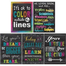 Teacher Created Resources Chalkboard Brights Poster Set