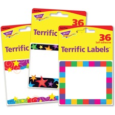 Trend Terrific Labels Colorful Assorted Name Tags