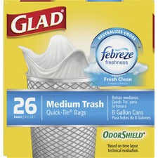 Clorox Quick-Tie Fresh Clean 8-gallon Trash Bags